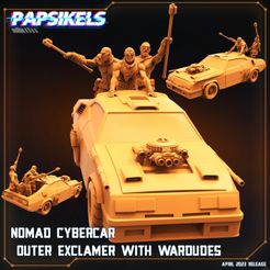 720X720-nomad-cybercar-outer-exclaimer-with-wardudes.jpg 3D file NOMAD CYBERCAR OUTER EXCLAIMER WITH WARDUDES・3D print design to download