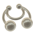 fem_jewel_septum_41_d65 v1-03.png fake nose hook FAKE NIPPLE PIERCING "BALLS FARTHER"  Male Female Septum Barbaella male Non-Piercing Body Jewellery Bondage Weight femJ-41-d65 3d print cnc