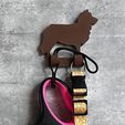 12-Border-Collie-hook-and-leads.jpg Border Collie Dog Lead Hook STL files