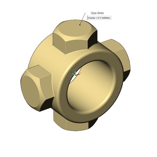 volume2.jpg Archivo STL Modelo de impresión en 3D de una cabeza de tornillo hexagonal con motivo de un abalorio y un colgante・Objeto imprimible en 3D para descargar, RachidSW