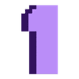 1.STL 1 Minecraft Font Number