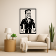 apomro.png Frankenstein's Monster Frankensteins Monster Mad Scientists Lab Coat Wall Art Framed