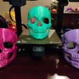 Máscara de calavera articulada