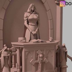 1.jpg Free STL file Priest girl pray・3D printing idea to download