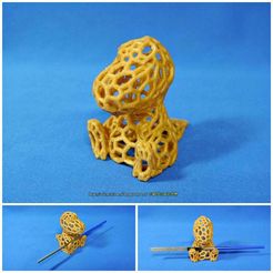 dino-voronoi01.jpg Free STL file T-rex Voronoi Style・3D printable model to download