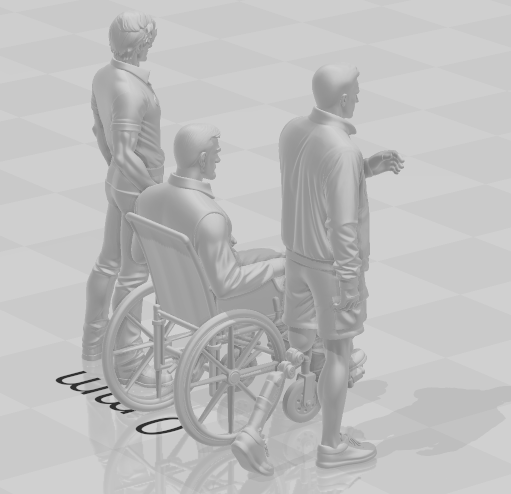 👨 Man Person With Disability PWD・ STL File for 3D printing・Cults