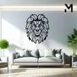 Lion.png Wall silhouette - Animals geometry Set