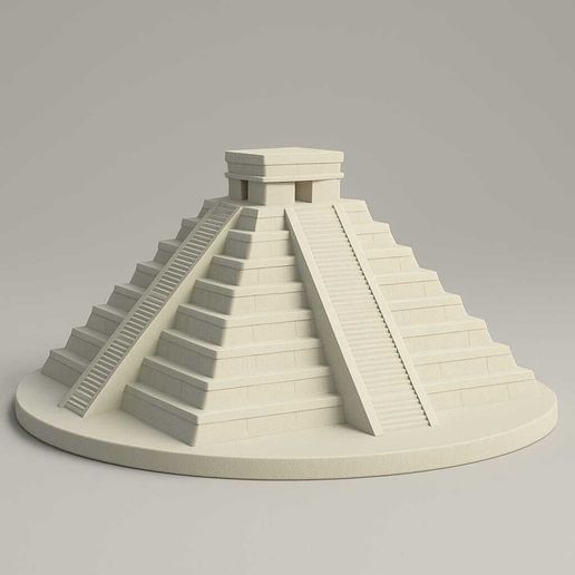 🆕 Chichen Itza Pyramid - 3D Printable Model | One of the New 7 Wonders ...