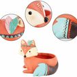 61oajC1ur-L._AC_SL1080_.jpg Fox pot planter 3d model stl for 3d printing