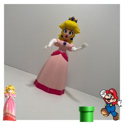 Princess Peach from Mario games - multi-color