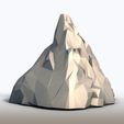 Low-Poly-Mountain0006.jpg Low Poly Mountain - Geometric Landscape Model - Minimalist Terrain Sculpture