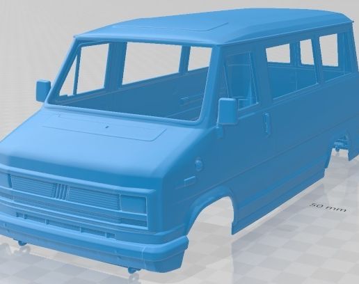 Fiat Ducato 1981 Printable Body Van - 3D model önizlemesi