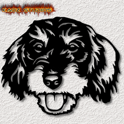 project_20230927_0916597-01.png Fichier STL chien schnoodle réaliste art mural scotty chien caniche mixte décoration murale 2d animal・Objet imprimable en 3D à télécharger