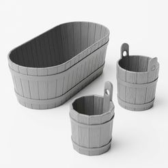 showcase_1.jpg Wooden buckets and tub