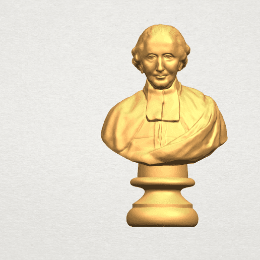 Sculpture of a head of man 02 - 3D model önizlemesi