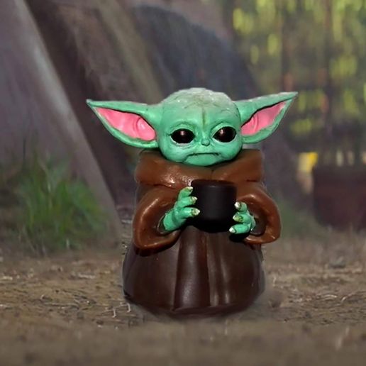 Baby Yoda "GROGU" L'enfant - Le Mandalorien - Impression 3D - 3D FanArt, particledancer