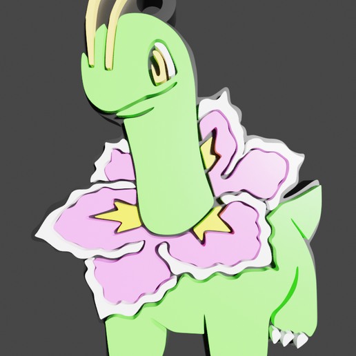 keychain meganium/llavero meganium 3D model