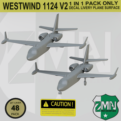 4E.png STL file WESTWIND 1124 V2・3D printing idea to download