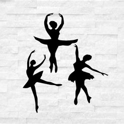 Sin-título.jpg ballet dancers wall mural decoration silhouette realistic wall art