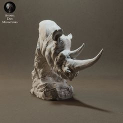 rhino_bust_1.jpg Fichier STL Buste de rhinocéros noir・Plan pour impression 3D à télécharger