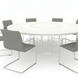 round-table-5.png Modern Round Conference Table and Chairs Set