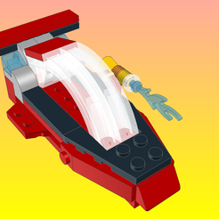 New-Model-01.png OBJ file NotLego Lego Firefighters boat Model 1805-6・Design to download and 3D print