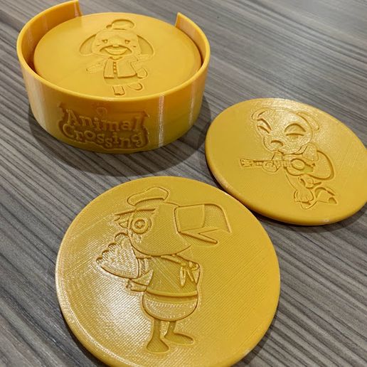 Animal crossing coaster set 3D model