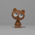 3.png Cute Brown Bear figure 3D Printable