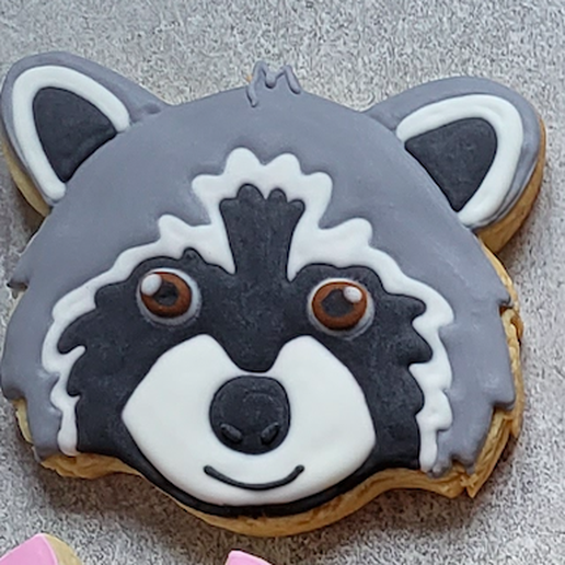Raccoon fox head cookie cutter 3D model