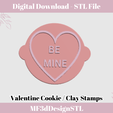 6.png Valentine x 4 Cookie Stamps | Polymer Clay Stamps | Love Stamps | Cookie Stamps STL File | Digital STL File | Fondant Embosser