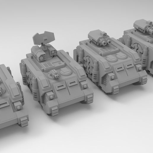 Epic Scale Deimos Pattern Armoured Transports 3D model