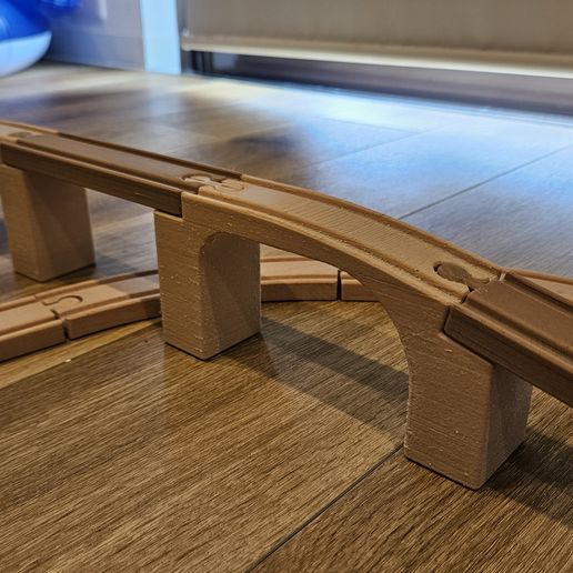 Wooden Railway Track Connector (for BRIO, LILLABO, and Custom Rails)