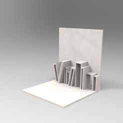 BookEnd_preview_featured.jpg Free STL file Stack shaped Book End・Design to download and 3D print