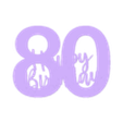 STL With cutout Happy Birthday 80.stl Happy 80th Birthday Gift STL | Money Holder Number 80 | STL + Bambu Files | Digital Download