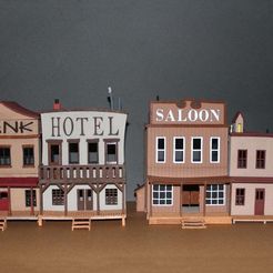 OldWest001a.jpg Free STL file Old West - Main Street・3D printable design to download