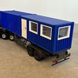 40ft-Container-trailer-dual-axle-with-20ft-containers-rear.jpg Conjunto de cantina elevada / sala de descanso / contentor de escritório incluindo mobiliário e acessórios e escadas 1/14