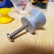 01KnobAssembled.jpg Gear-themed drawer pull knob using 1/4 inch heat-set insert