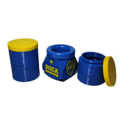 boca.png STL file KIT MATERO BOCA JUNIORS - MATE AZUCARERO Y YERBERO・3D printing template to download