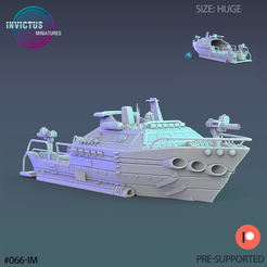 066-IM-Assault-Boat-Huge.png Assault Boat ‧ Sci-Fi Miniature ‧ Wargame Miniatures ‧ Tabletop 3D Model ‧ RPG Miniature ‧ Cyberpunk Construct ‧ Steampunk War Machine ‧ STL FILE
