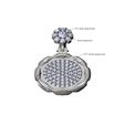 Iced-Flower-cluster-halo-Artdeco-stepped-Halo-memory-pendant-coin-02.jpg Iced cluster bail Art deco pattern N04 memory pendant 3D print model