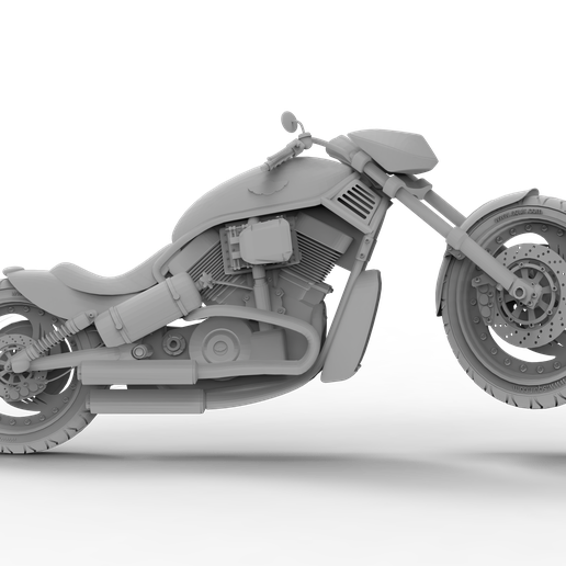 Harley-Motorcycle.png 3D Model STL File for CNC Router/Laser & 3D Printer Harley Motorcycle