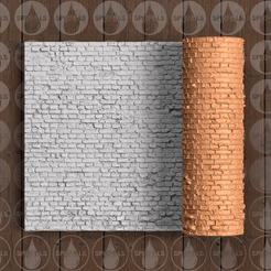 brick_wall1.png STL file Thin Texture Roller (Low Resin Cost) – Brick Wall – 4.5 Inches Tall・3D print design to download