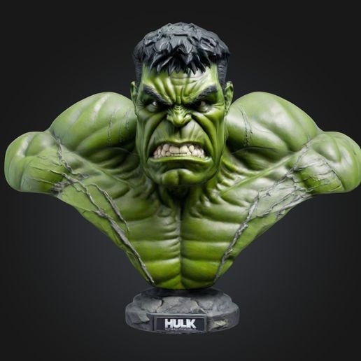 👤 Hulk Bust | Stl,Obj,Glb,Fbx・ 3D File for 3D printing・Cults