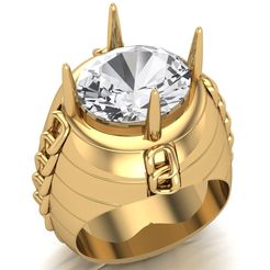 A.jpg STL file Men's Ring Gold・3D print design to download