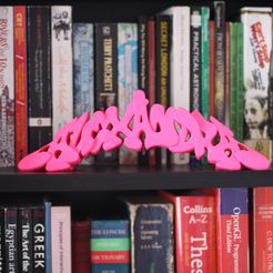 alexandra.jpg STL file Alexandra Graffiti Sculpture・Model to download and 3D print