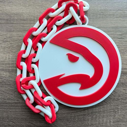 488999108_684155284014502_1505553845626325291_n.jpg Atlanta Hawks Logo Oversized Necklace, Pendant Chain