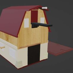 Vista-Granero.jpg Fichier STL Maison d'oiseau. Grange du Michigan. Nid・Design pour imprimante 3D à télécharger