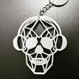 SkullMusic1.jpg Music Skull Keychain