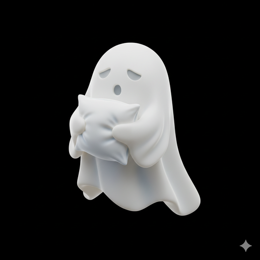 😪 Sleepy ghost with pillow Halloween, spooky, scary, horror
