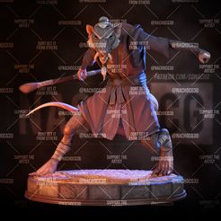 1.jpg Fichier STL Fan Art Splinter de TMNT - Statue・Modèle à télécharger et à imprimer en 3D